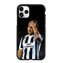 Чехол iPhone 11 Pro матовый Пауло Дибала, Dybala, цвет: 3D-черный