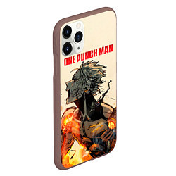 Чехол iPhone 11 Pro матовый Разрушение Геноса One Punch-Man, цвет: 3D-коричневый — фото 2