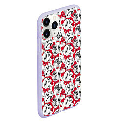 Чехол iPhone 11 Pro матовый Французский Бульдог French, цвет: 3D-светло-сиреневый — фото 2