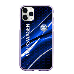 Чехол iPhone 11 Pro матовый VOLKSWAGEN LOGO SPORT, цвет: 3D-светло-сиреневый