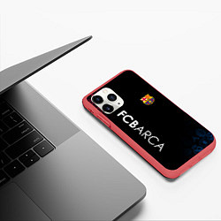 Чехол iPhone 11 Pro матовый FC BARCA CHEMPION, цвет: 3D-красный — фото 2