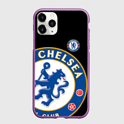 Чехол iPhone 11 Pro матовый ЧЕЛСИ CHELSEA BIG LOGO, цвет: 3D-фиолетовый