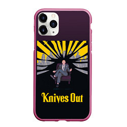 Чехол iPhone 11 Pro матовый Достать ножи! Knives out!, цвет: 3D-малиновый