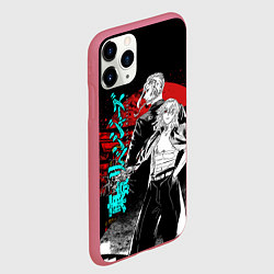 Чехол iPhone 11 Pro матовый МАЙКИ ТОЙКИЙСКИЕ МСТИТЕЛИ НЕОН ЛОГО, цвет: 3D-малиновый — фото 2