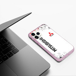 Чехол iPhone 11 Pro матовый MITSUBISHI JAPAN STYLE SAMURAI AUTO, цвет: 3D-розовый — фото 2