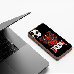 Чехол iPhone 11 Pro матовый Какодемон Cacodemon Doom, цвет: 3D-коричневый — фото 2