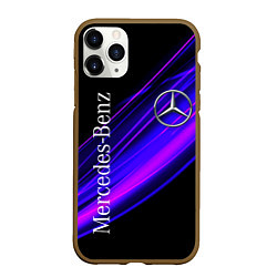 Чехол iPhone 11 Pro матовый MERCEDES-BENZ МЕРСЕДЕС-БЕНЗ ПУРПУРНЫЙ, цвет: 3D-коричневый