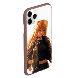 Чехол iPhone 11 Pro матовый Аска Лэнгли в современном стиле, цвет: 3D-коричневый — фото 2