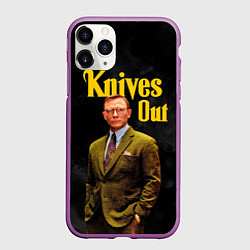 Чехол iPhone 11 Pro матовый Достать ножи Knives Out, цвет: 3D-фиолетовый