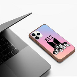 Чехол iPhone 11 Pro матовый BTS БТС БИТИЭС СОЛИСТЫ, цвет: 3D-коричневый — фото 2