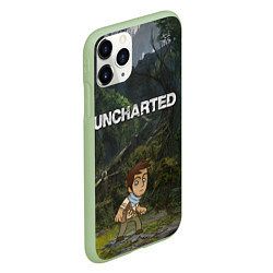 Чехол iPhone 11 Pro матовый Uncharted На картах не значится, цвет: 3D-салатовый — фото 2