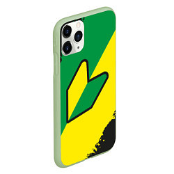 Чехол iPhone 11 Pro матовый JDM GREEN YELLOW LOGO, цвет: 3D-салатовый — фото 2