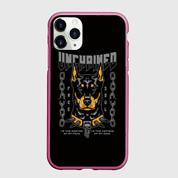 Чехол iPhone 11 Pro матовый Доберман-Пинчер, цвет: 3D-малиновый