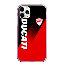 Чехол iPhone 11 Pro матовый DUCATI RED DEVIL MOTOCYCLE, цвет: 3D-розовый