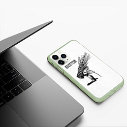 Чехол iPhone 11 Pro матовый Led Zeppelin IV, цвет: 3D-салатовый — фото 2