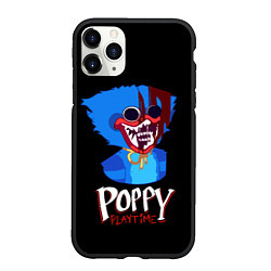 Чехол iPhone 11 Pro матовый Poppy Playtime: Huggy Wuggy, цвет: 3D-черный