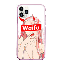 Чехол iPhone 11 Pro матовый Waifu -02 Darling in the Franxx, цвет: 3D-розовый