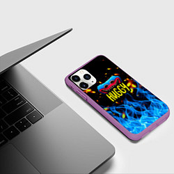 Чехол iPhone 11 Pro матовый Poppy Playtime: Blue Fire, цвет: 3D-фиолетовый — фото 2