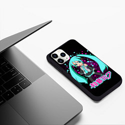 Чехол iPhone 11 Pro матовый Мику Хацунэ, Hatsune Miku, цвет: 3D-черный — фото 2