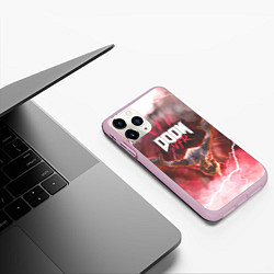 Чехол iPhone 11 Pro матовый DOOM VFR VR FAN GAME, цвет: 3D-розовый — фото 2