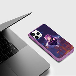 Чехол iPhone 11 Pro матовый Кэ Цин в примогеме, цвет: 3D-фиолетовый — фото 2