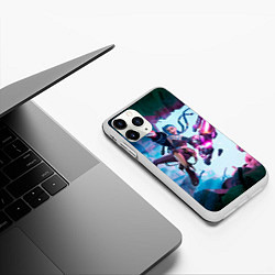 Чехол iPhone 11 Pro матовый Arcane x Fortnite, цвет: 3D-белый — фото 2