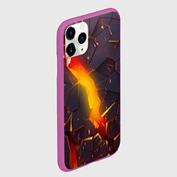 Чехол iPhone 11 Pro матовый ТРЕХМЕРНЫЕ ИСКРЫ 3D ПЛИТЫ 3D ИСКРЫ, цвет: 3D-фиолетовый — фото 2
