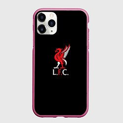 Чехол iPhone 11 Pro матовый Leverpool YNWA, цвет: 3D-малиновый