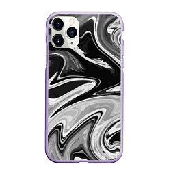 Чехол iPhone 11 Pro матовый Abstraction vanguard, цвет: 3D-светло-сиреневый