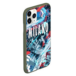 Чехол iPhone 11 Pro матовый Abstraction design pattern, цвет: 3D-темно-зеленый — фото 2