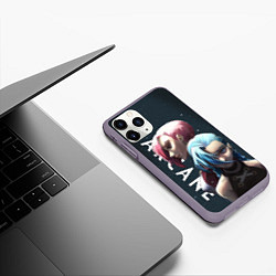 Чехол iPhone 11 Pro матовый Vi and Jinx, цвет: 3D-серый — фото 2