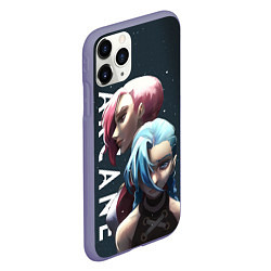 Чехол iPhone 11 Pro матовый Vi and Jinx, цвет: 3D-серый — фото 2