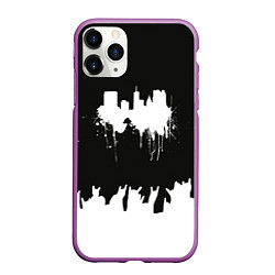 Чехол iPhone 11 Pro матовый Black sity Город тьмы ART 2, цвет: 3D-фиолетовый