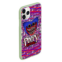 Чехол iPhone 11 Pro матовый Huggy Wuggy: Poppy Pattern, цвет: 3D-салатовый — фото 2