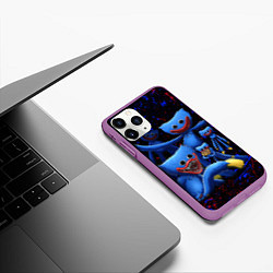 Чехол iPhone 11 Pro матовый Huggy Wuggy: Players, цвет: 3D-фиолетовый — фото 2