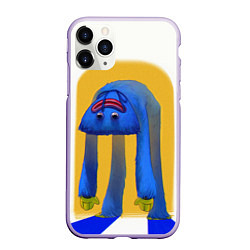 Чехол iPhone 11 Pro матовый Poppy Playtime: Huggy Wuggy, цвет: 3D-светло-сиреневый