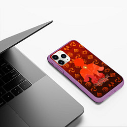 Чехол iPhone 11 Pro матовый Thoma Тома Genshin Impact, цвет: 3D-фиолетовый — фото 2