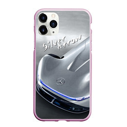 Чехол iPhone 11 Pro матовый Mercedes-Benz EQ Silver Arrow Concept, цвет: 3D-розовый