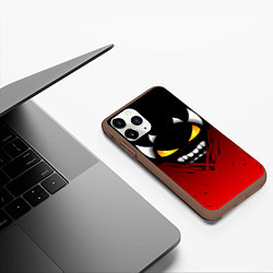 Чехол iPhone 11 Pro матовый Geometry Dash: Demon Smile, цвет: 3D-коричневый — фото 2