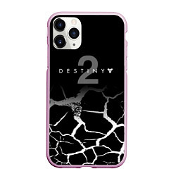 Чехол iPhone 11 Pro матовый Destiny Трещины по всюду, цвет: 3D-розовый