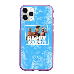 Чехол iPhone 11 Pro матовый Happy holidays Fortnite, цвет: 3D-фиолетовый