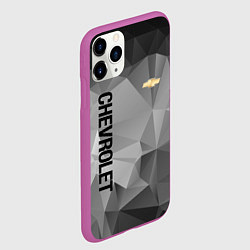 Чехол iPhone 11 Pro матовый Chevrolet Geometry, цвет: 3D-фиолетовый — фото 2