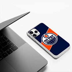 Чехол iPhone 11 Pro матовый Эдмонтон Ойлерз Edmonton Oilers NHL, цвет: 3D-белый — фото 2