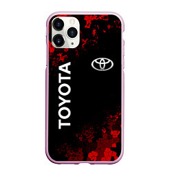 Чехол iPhone 11 Pro матовый TOYOTA MILITARY PIXEL BLACK RED, цвет: 3D-розовый