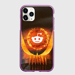 Чехол iPhone 11 Pro матовый REDDIT I SEE YOU РЕДДИТ СЛЕДИТ ЗА ВСЕМИ, цвет: 3D-фиолетовый