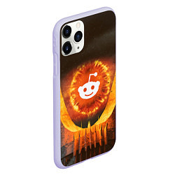 Чехол iPhone 11 Pro матовый REDDIT I SEE YOU РЕДДИТ СЛЕДИТ ЗА ВСЕМИ, цвет: 3D-светло-сиреневый — фото 2