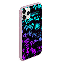 Чехол iPhone 11 Pro матовый ANIME LOGOBOMBING NEON НЕОН ЛОГО АНИМЕ, цвет: 3D-розовый — фото 2