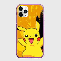 Чехол iPhone 11 Pro матовый ПИКА ПИКА ПИКАЧУ, цвет: 3D-фиолетовый