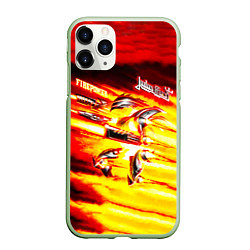 Чехол iPhone 11 Pro матовый Firepower - Judas Priest, цвет: 3D-салатовый