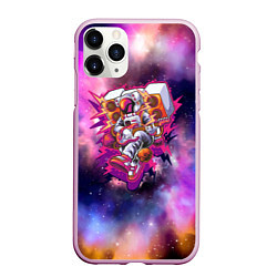 Чехол iPhone 11 Pro матовый Бумбокс в космосе, цвет: 3D-розовый